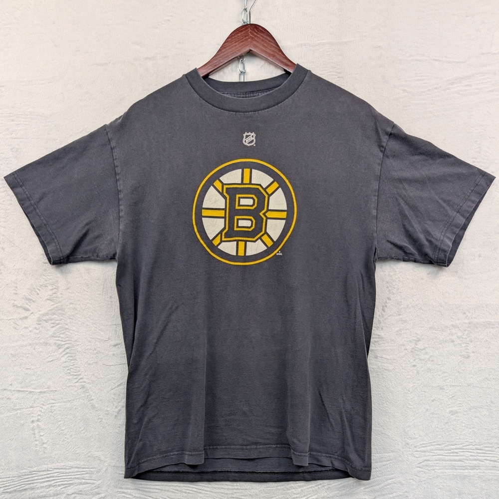 VTG Reebok Boston Bruins Brad Marchand T-Shirt Men's Large Black NHL Hockey Y2K